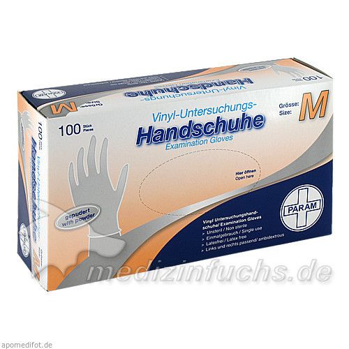 Einmal Handschue Vinyl gepudert M, 100 ST