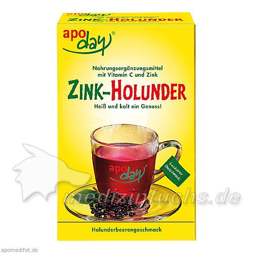 apoday Holunder Vitamin C + Zink o. Zuckerzusatz, 10X10 G