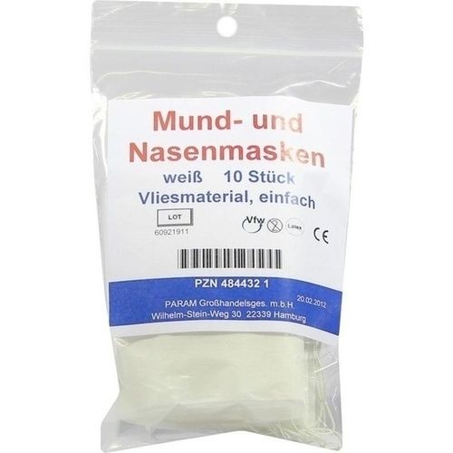 MUND U NASENMASKE WEISS, 10 ST