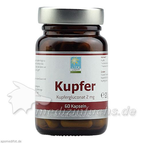 Kupfer ( aus Kupfergluconat ) 2 mg, 60 ST