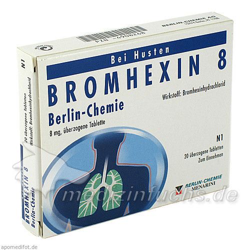 BROMHEXIN 8 BERLIN CHEMIE, 20 ST