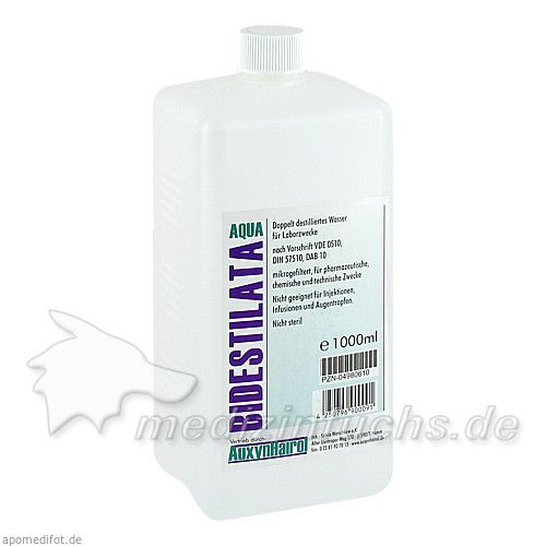 Destiliertes Wasser Bidest., 1000 ML