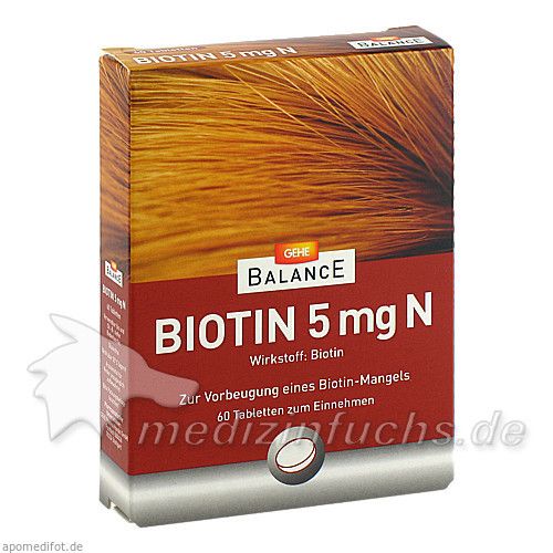 GEHE BALANCE Biotin 5mg N, 60 ST