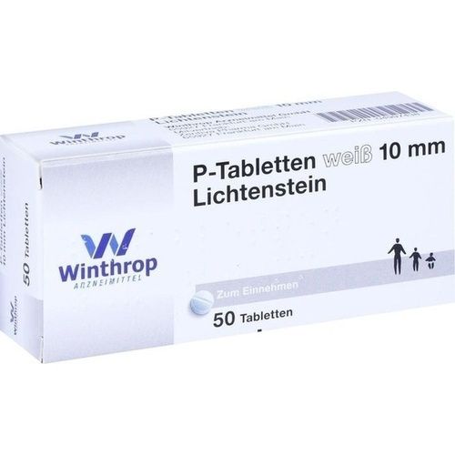 P TABLETTEN WEISS 10MM LICHTENSTEIN, 50 ST