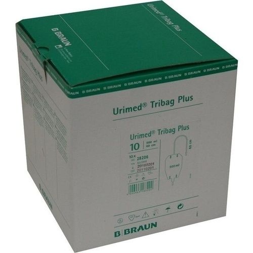 Urimed Tribag Plus Urin-Beinbtl.500ml unster 80cm, 10 ST