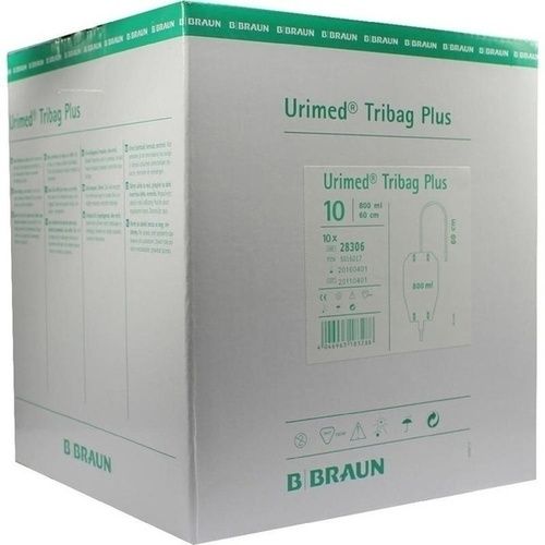 Urimed Tribag Plus Urin-Beinbtl.800ml unster 60cm, 10 ST