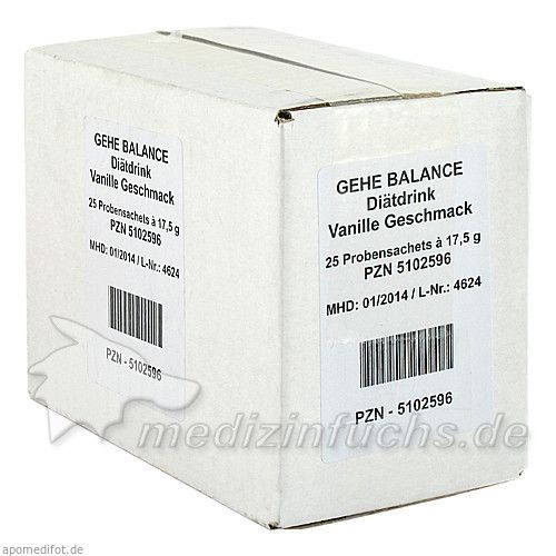 GEHE BALANCE Diätdrink Vanille, 25X17.5 G