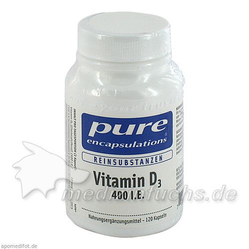 PURE ENCAPSULATIONS Vitamin D3 400 I.E., 120 ST