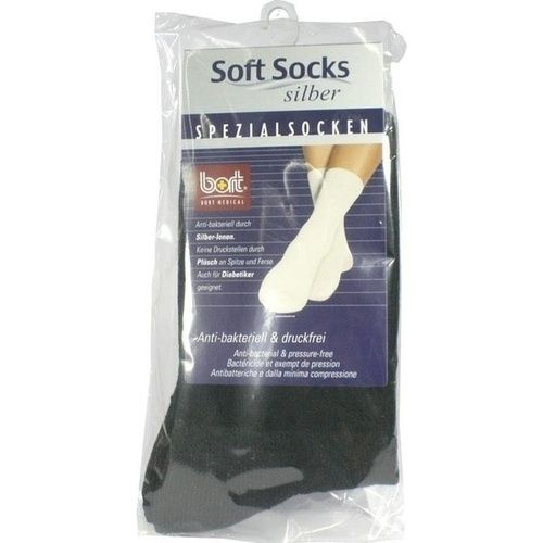 BORT SoftSocks Silber schwarz 41-43, 2 ST