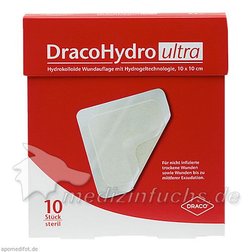 DracoHydro ultra trans Hydrokoll.Wundaufl.10x10cm, 10 ST