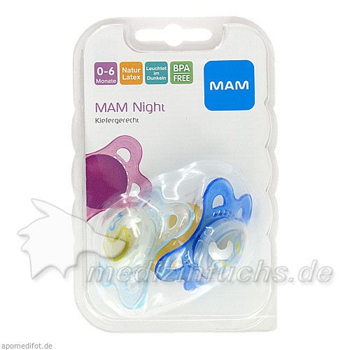 MAM Night Latex 0-6, 2 ST