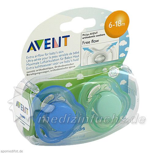 AVENT SCHNULLER FREEFLOW 6-18M BPA-FREI, 2 ST