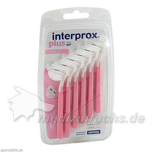 interprox plus nano rosa Interdentalbürste, 6 ST