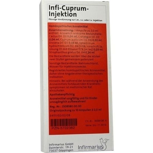 Infi-Cuprum-Injektion, 10X2 ML