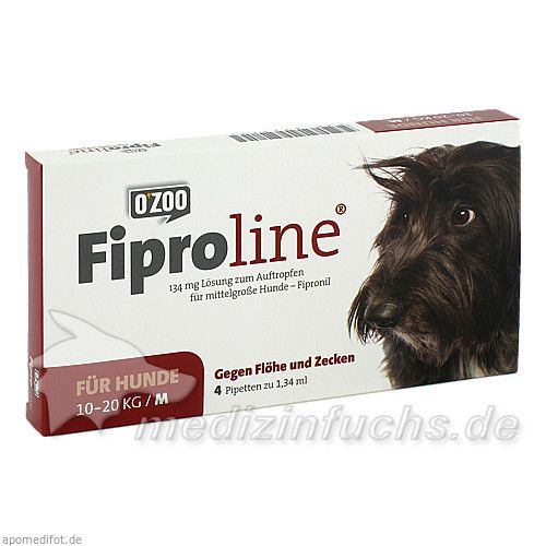 FIPROLINE 134 mg Lsg.z.Auftropf.f.mittelgr.Hun., 4 ST