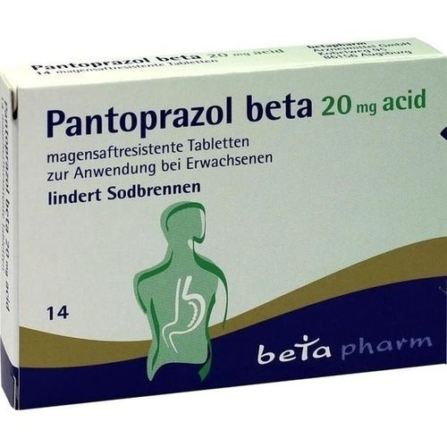 Pantoprazol beta 20mg acid magensaftresist. Tabl., 14 ST