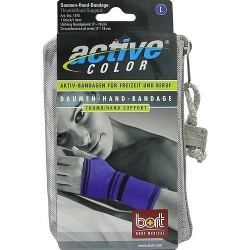 BORT ActiveColor Daumen-Hand-Bandage blau large, 1 ST