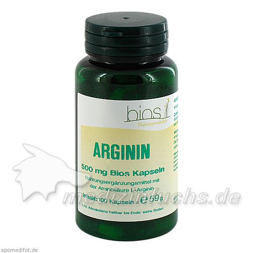 Arginin 500mg Bios Kapseln, 100 ST