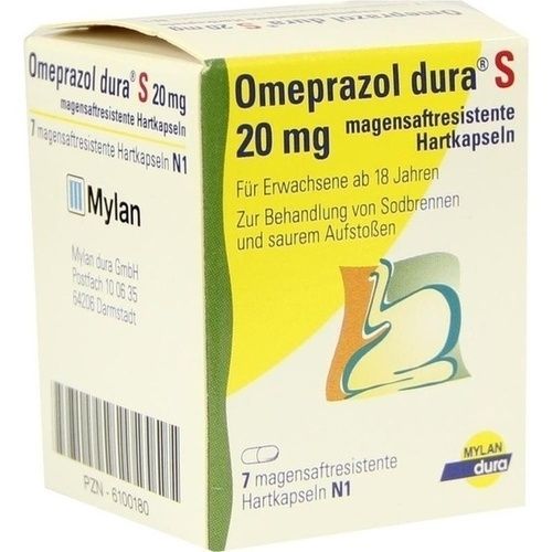 Omeprazol dura S 20mg, 7 ST