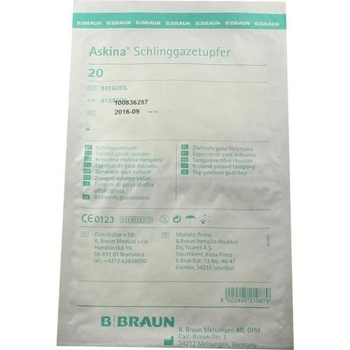 ASKINA SCHLINGGAZETUPFER PFLAUMENGROSS STERIL, 20 ST