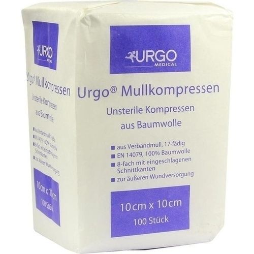 URGO MULLKOMPR 10X10CM, 100 ST