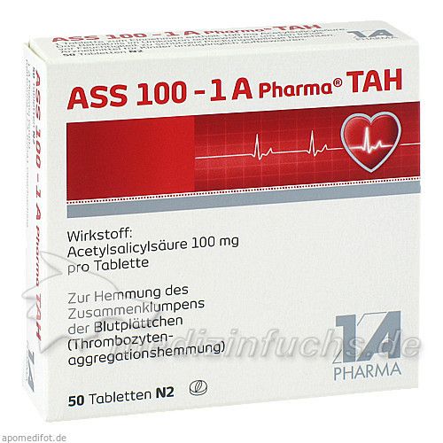 ASS 100 - 1 A Pharma TAH, 50 ST