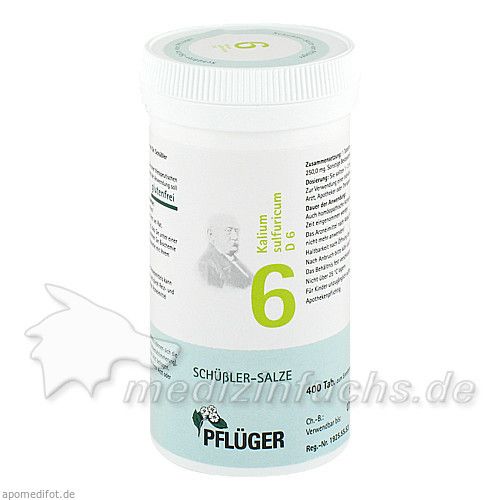 Biochemie Pflüger Nr. 6 Kalium sulfuricum D 6, 400 ST