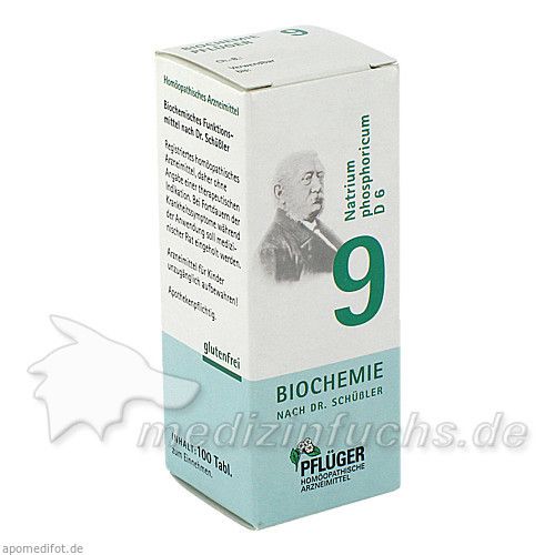 Biochemie Pflüger Nr. 9 Natrium phosphoricum D 6, 100 ST