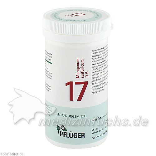 Biochemie Pflüger Nr. 17 Manganum sulfuricum D 6, 400 ST