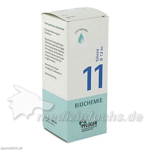 Biochemie Pflüger Nr. 11 Silicea D12 Dil., 100 ML