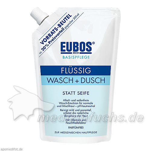 Eubos fluessig Blau Nachfuell Beutel, 400 ML