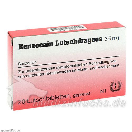 Benzocain Lutschdragees, 20 ST