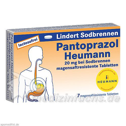 Pantoprazol Heumann 20mg bei Sodbrennen msr. Tabl., 7 ST