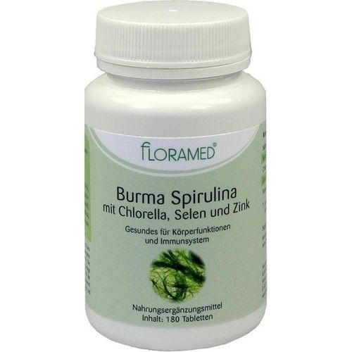 Burma Spirulina mit Chlorella Selen und Zink, 180 ST