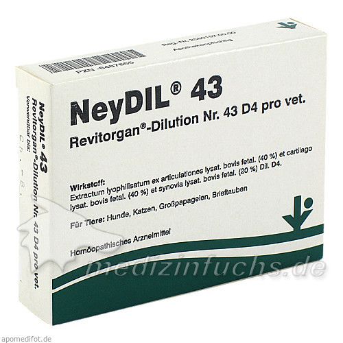 NEYDIL Nr.43 Revitorgan Dil.D 4 pro Ampullen vet., 5X2 ML