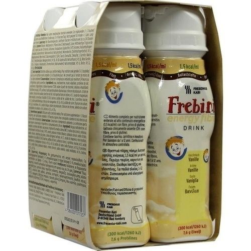 Frebini energy DRINK Vanille Trinkflasche, 4X200 ML