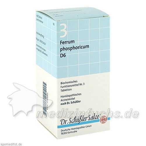 BIOCHEMIE DHU 3 Ferrum phosphoricum D 6 Tabl., 420 ST