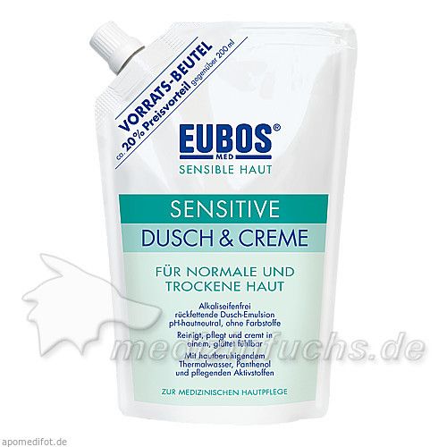 EUBOS SENSITIVE DUSCH & CREME Nachfüllbeutel, 400 ML