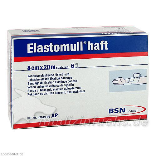 Elastomull haft 20mX8cm, 6 ST