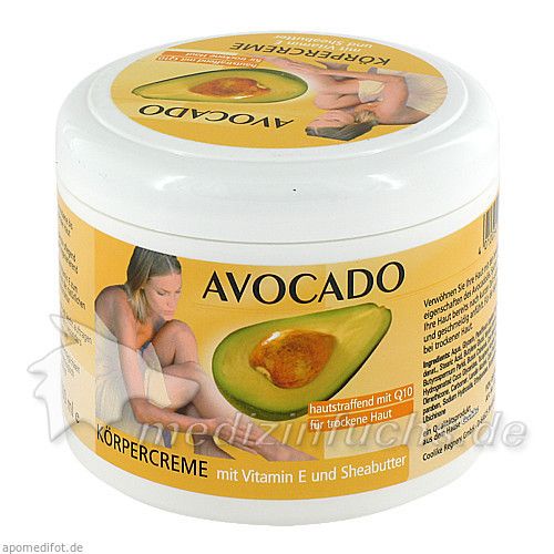 Avocado Körpercreme mit Q10, 500 ML