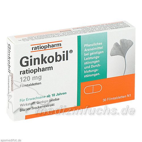 GINKOBIL ratiopharm 120 mg Filmtabletten, 30 ST