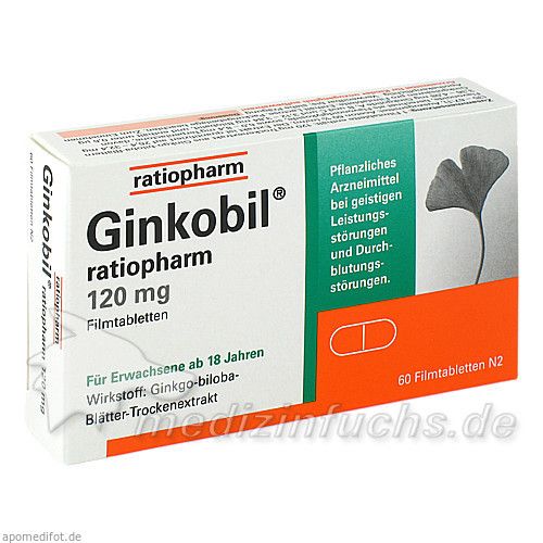 GINKOBIL ratiopharm 120 mg Filmtabletten, 60 ST