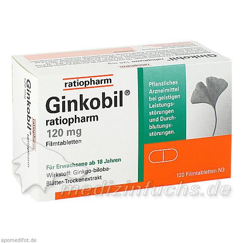 GINKOBIL ratiopharm 120 mg Filmtabletten, 120 ST