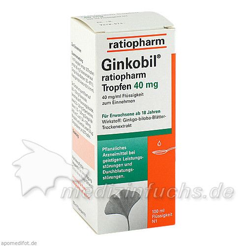 GINKOBIL ratiopharm Tropfen 40 mg, 100 ML