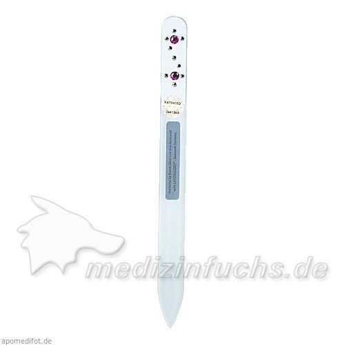 Aponorm Glasfeile mit 2 Steinchen rosa, 1 ST