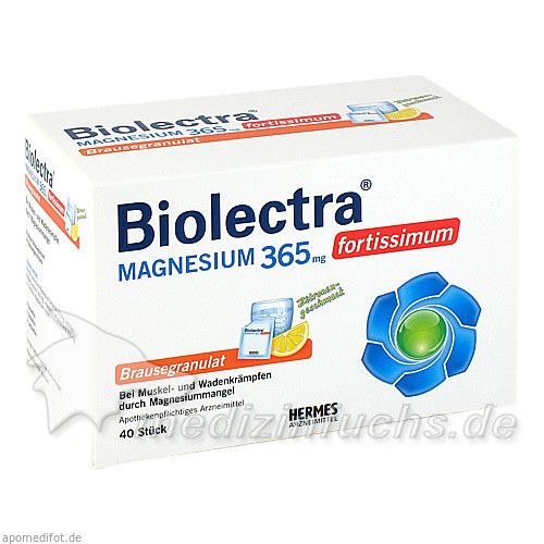 BIOLECTRA Magnesium 365 fortissimum Zitrone Gran., 40 ST