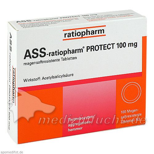 ASS-ratiopharm PROTECT 100mg, 100 ST