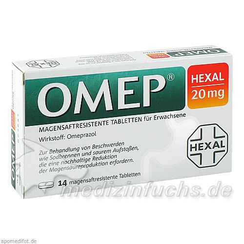 Omep HEXAL 20mg magensaftresistente Tabletten, 14 ST