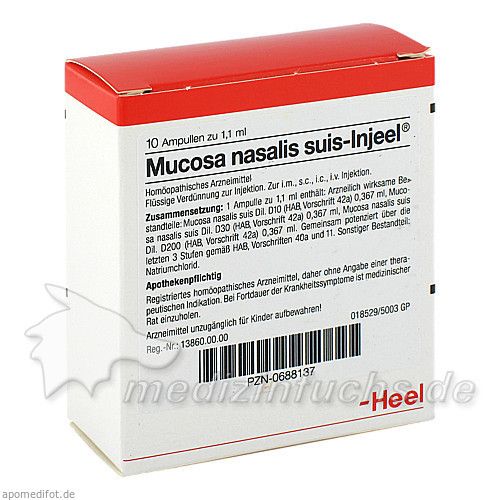 MUCOSA NAS SUIS INJ ORG, 10 ST