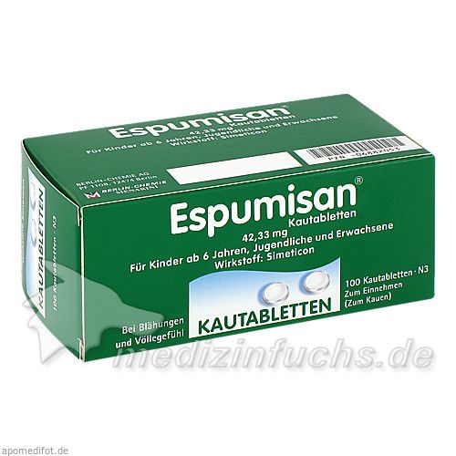 ESPUMISAN KAUTABLETTEN, 100 ST